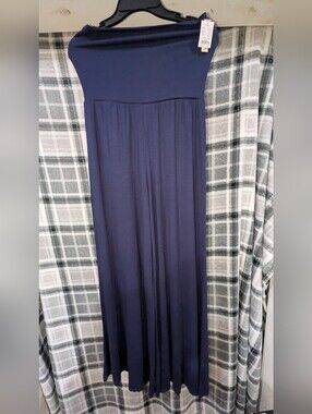 NWT VENUS Navy Strapless Wide leg Pantsuit size Medium